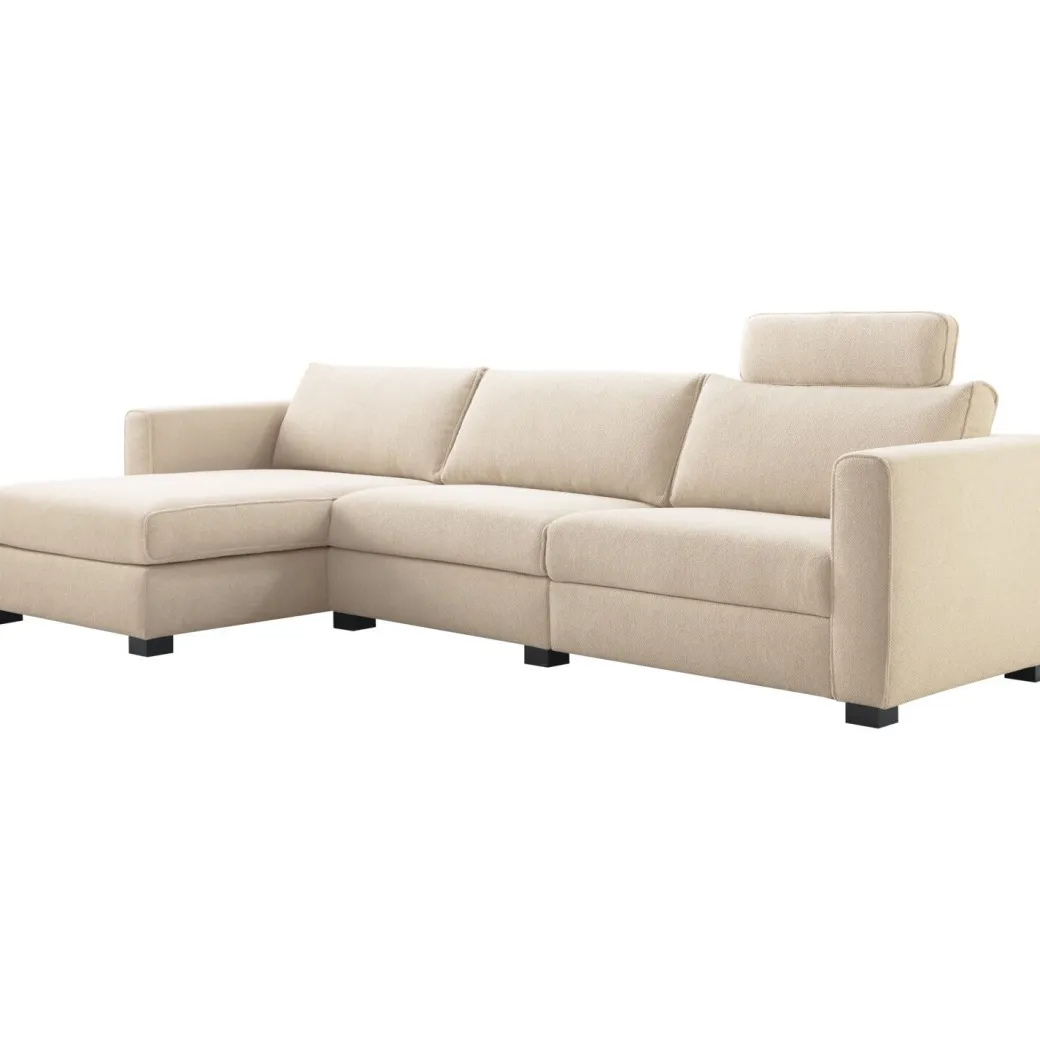 Outlet Pronto Wonen Hoekbank links Licato naturel relaxfunctie premium comfort