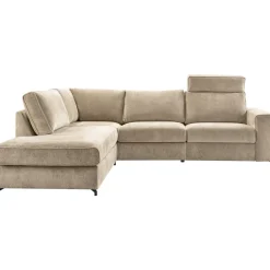 Best Pronto Wonen Hoekbank links Licato taupe relaxfunctie excellent comfort