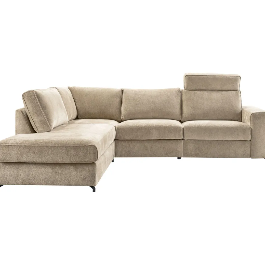 Best Pronto Wonen Hoekbank links Licato taupe relaxfunctie excellent comfort