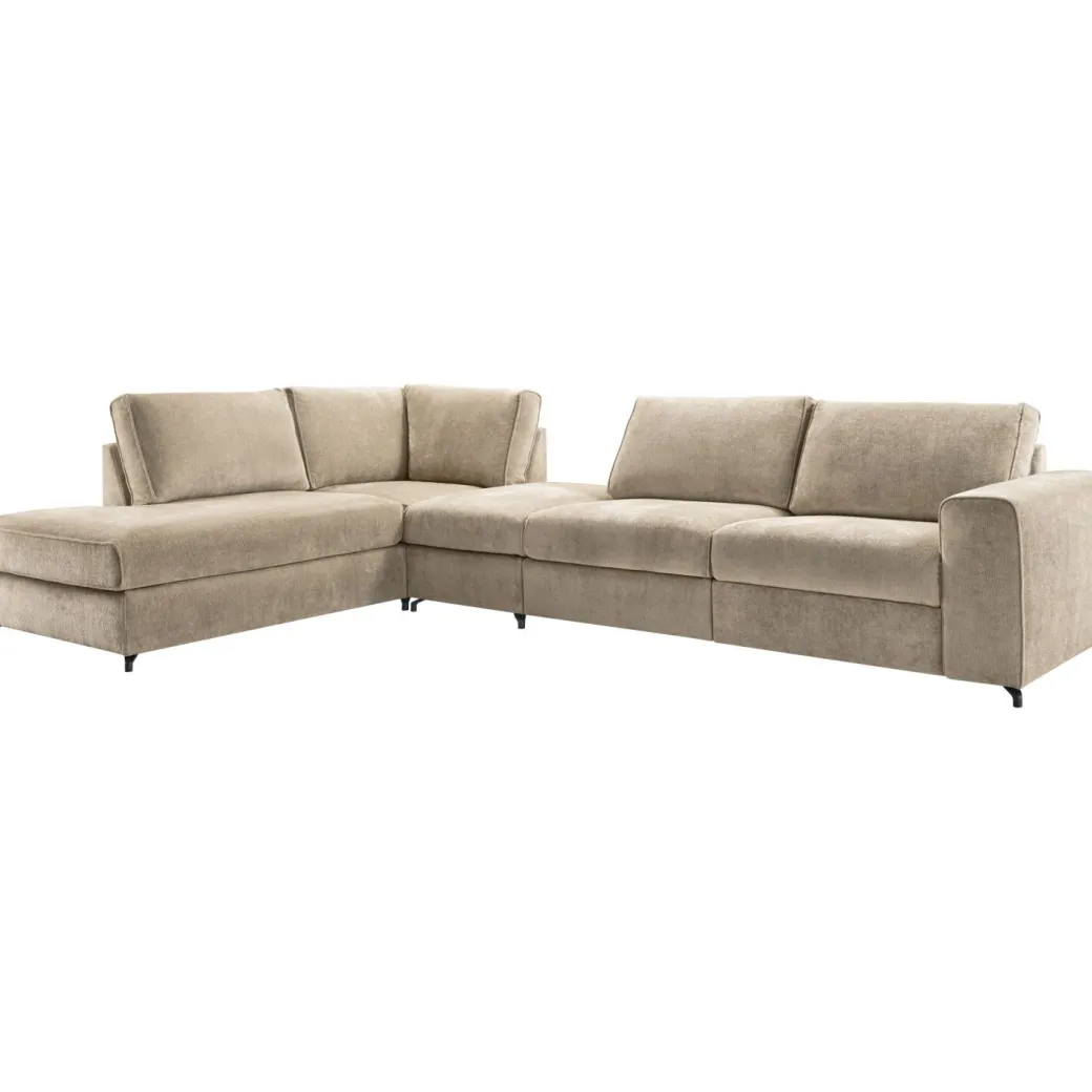 Best Pronto Wonen Hoekbank links Licato taupe relaxfunctie excellent comfort