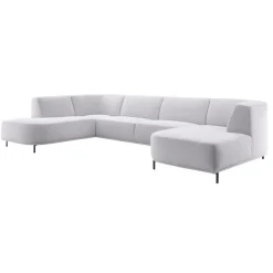 Outlet Pronto Wonen Hoekbank links Pantini lichtgrijs excellent comfort