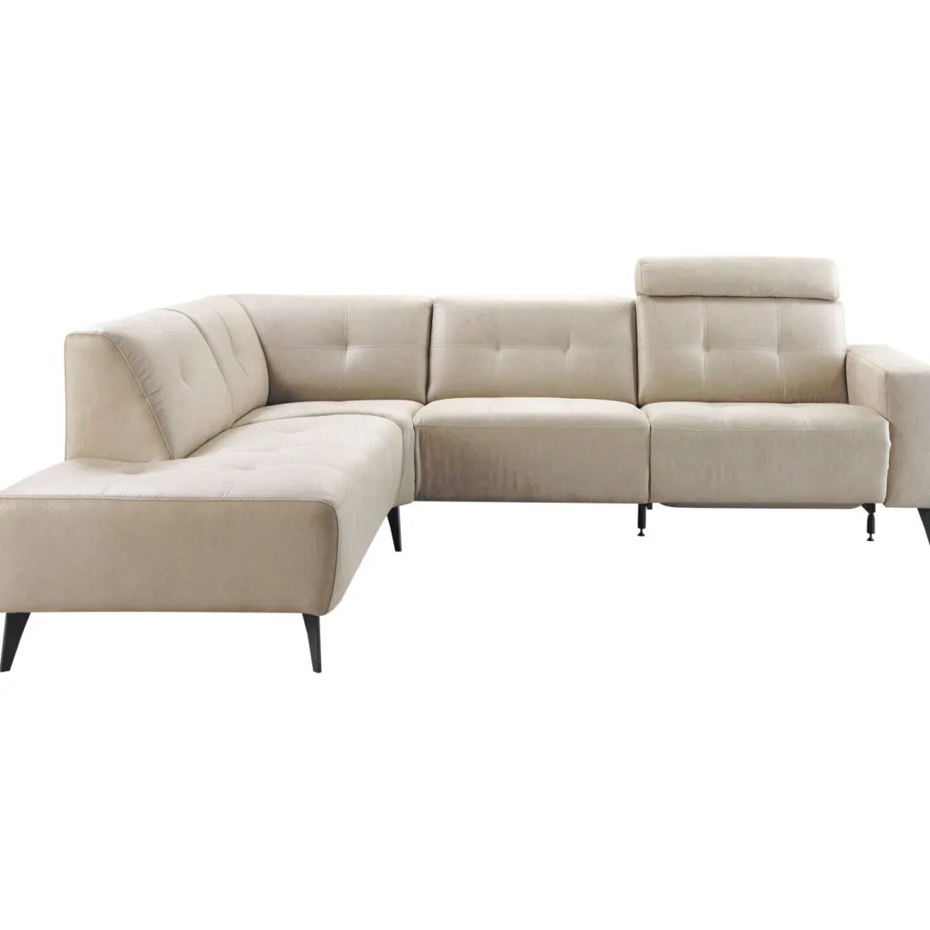 Pronto Wonen Hoekbank links Piorino pocketvering lichtgrijs relaxfunctie