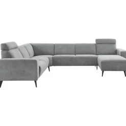 Discount Pronto Wonen Hoekbank links Puento gerecycled polyether HR-zitting grijs