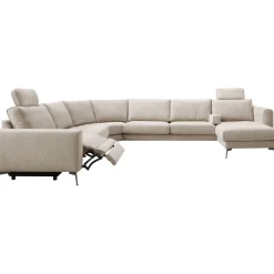 Hot Pronto Wonen Hoekbank Linoza naturel relaxfunctie links premium comfort