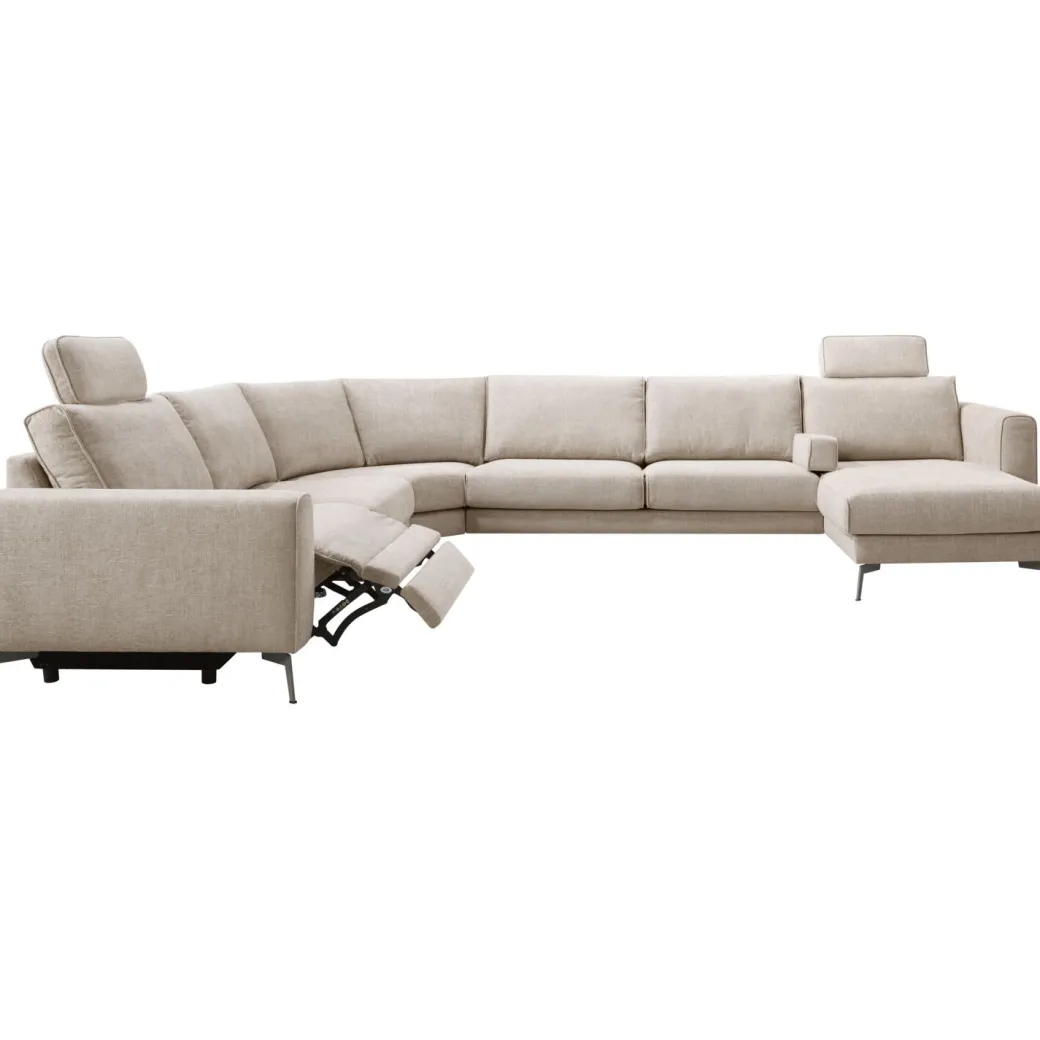 Hot Pronto Wonen Hoekbank Linoza naturel relaxfunctie links premium comfort