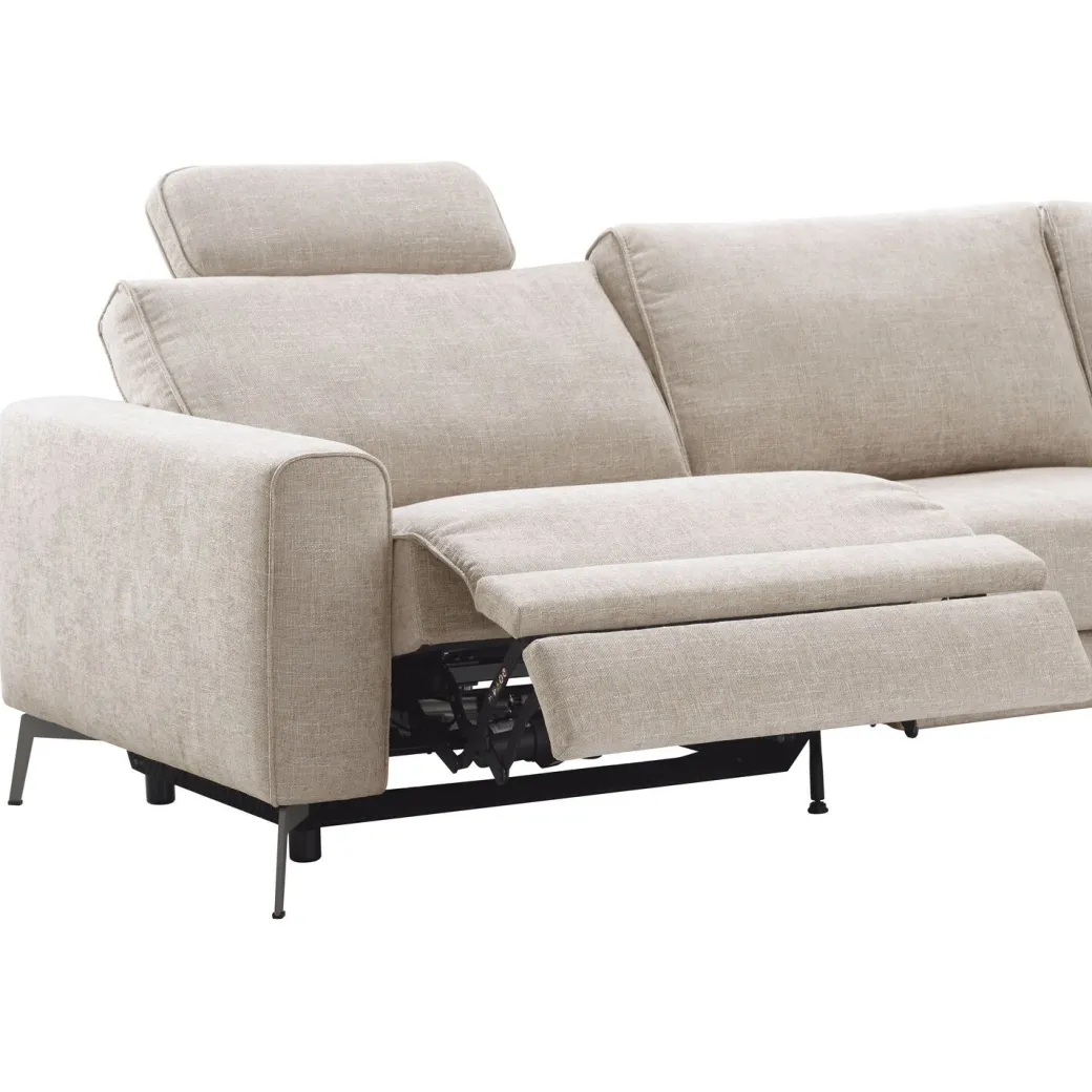 Hot Pronto Wonen Hoekbank Linoza naturel relaxfunctie links premium comfort