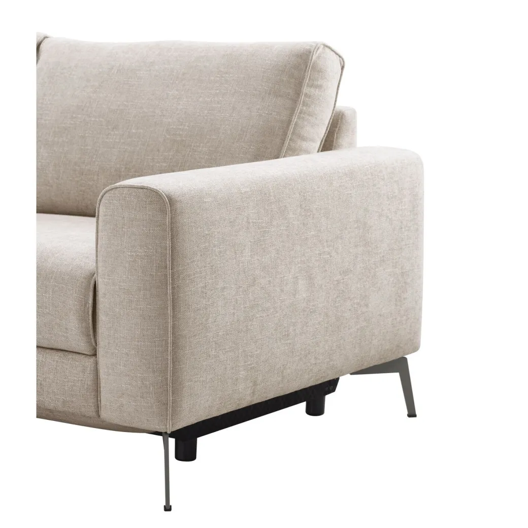 Clearance Pronto Wonen Hoekbank Linoza naturel relaxfunctie rechts premium comfort