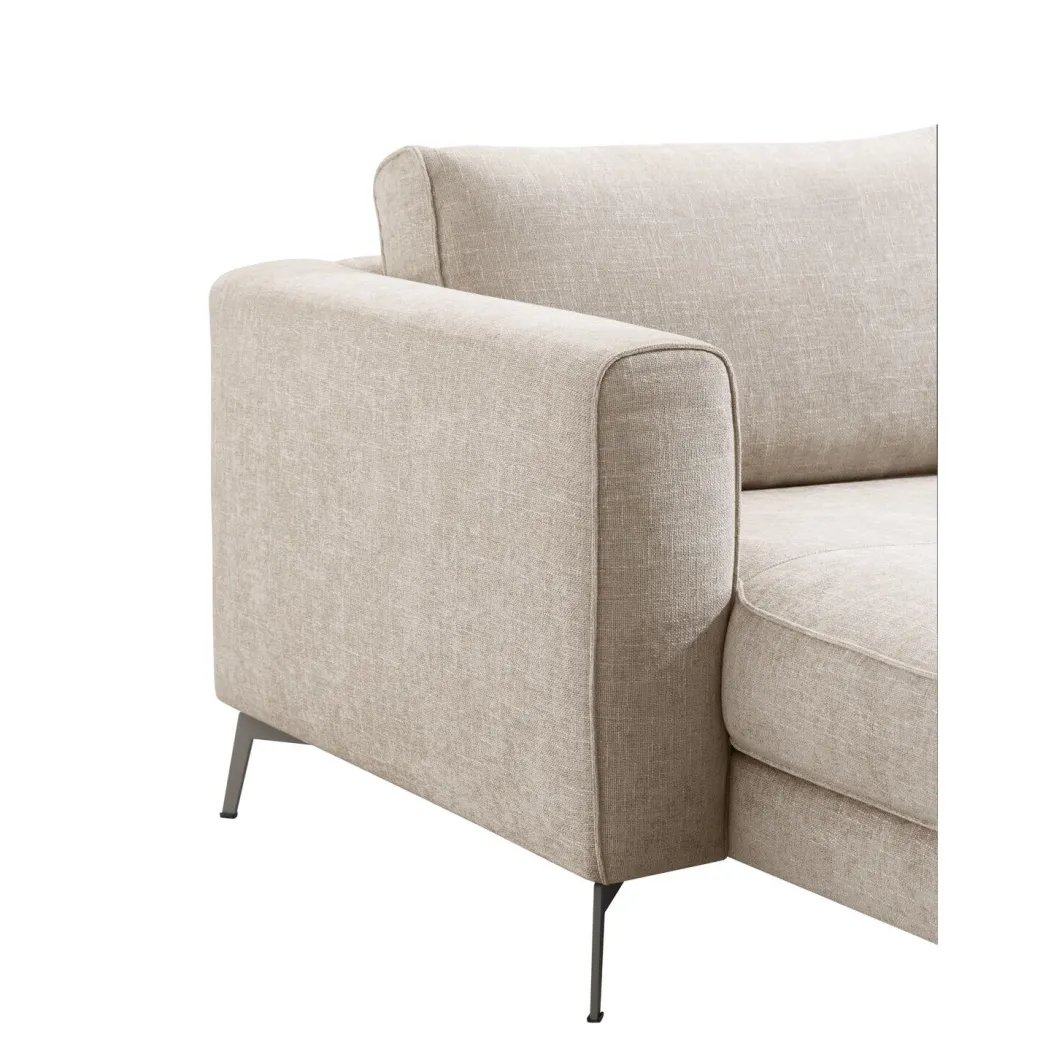 Clearance Pronto Wonen Hoekbank Linoza naturel relaxfunctie rechts premium comfort