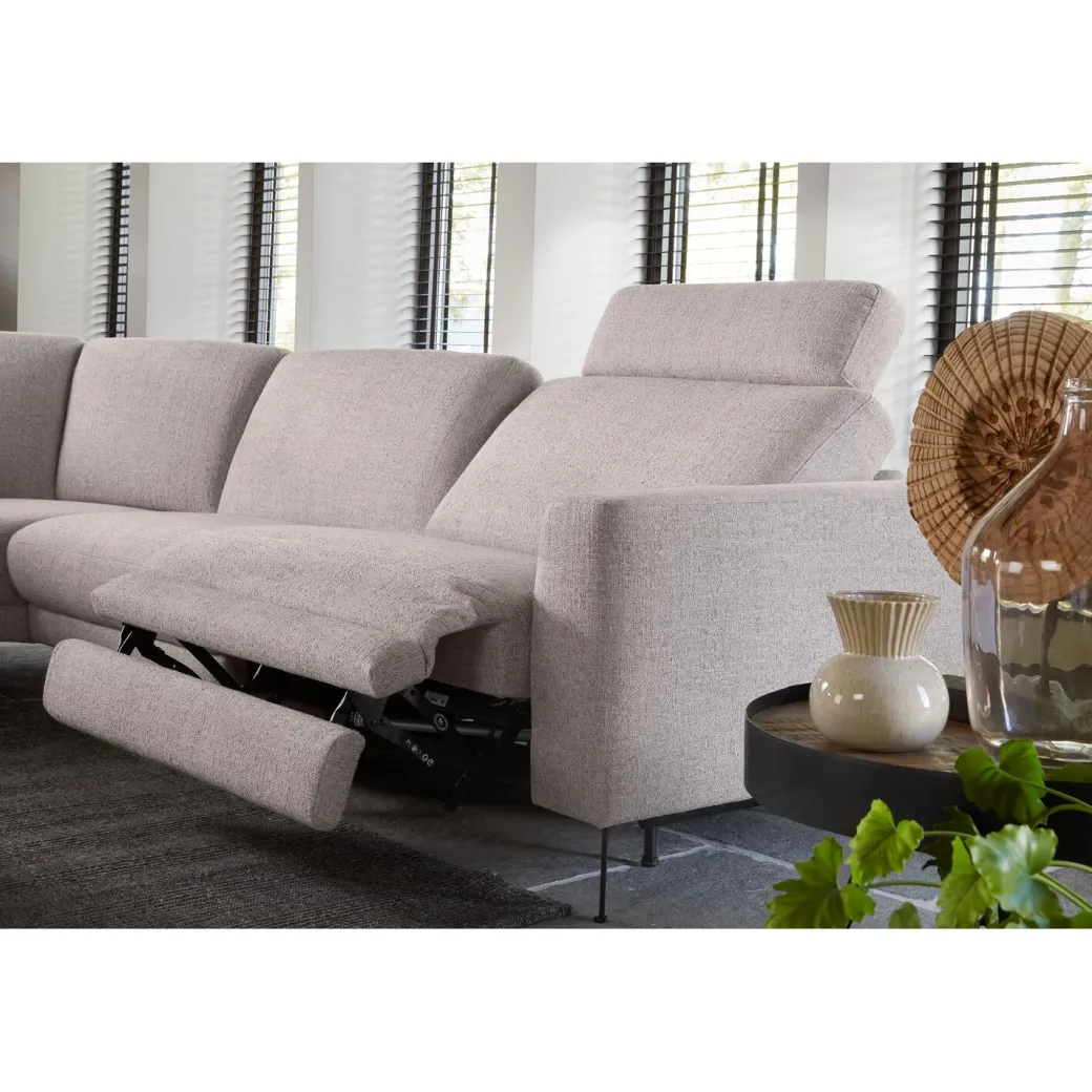Discount Pronto Wonen Hoekbank Moscato bonell HR-schuim zitting lichtgrijs
