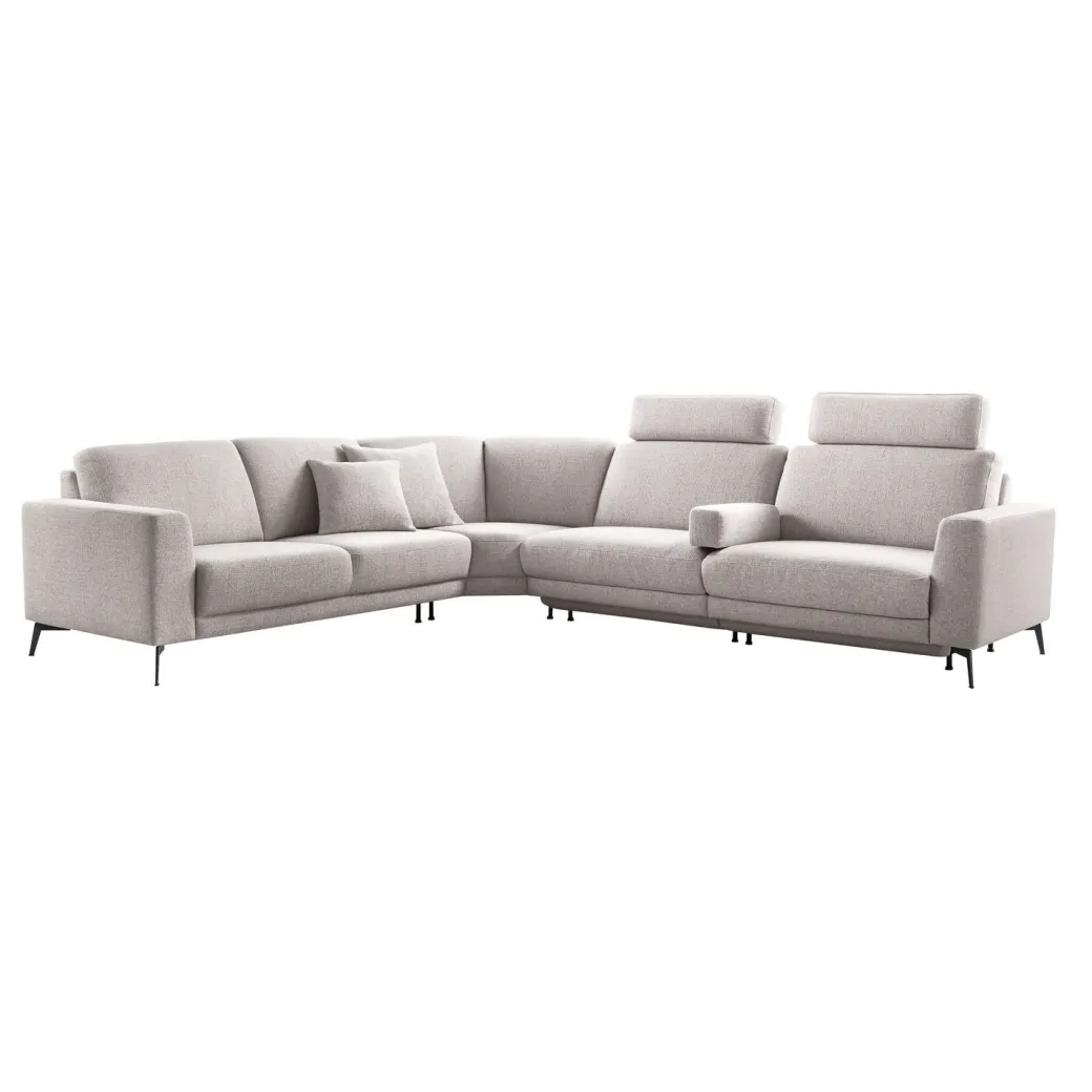 Discount Pronto Wonen Hoekbank Moscato bonell HR-schuim zitting lichtgrijs