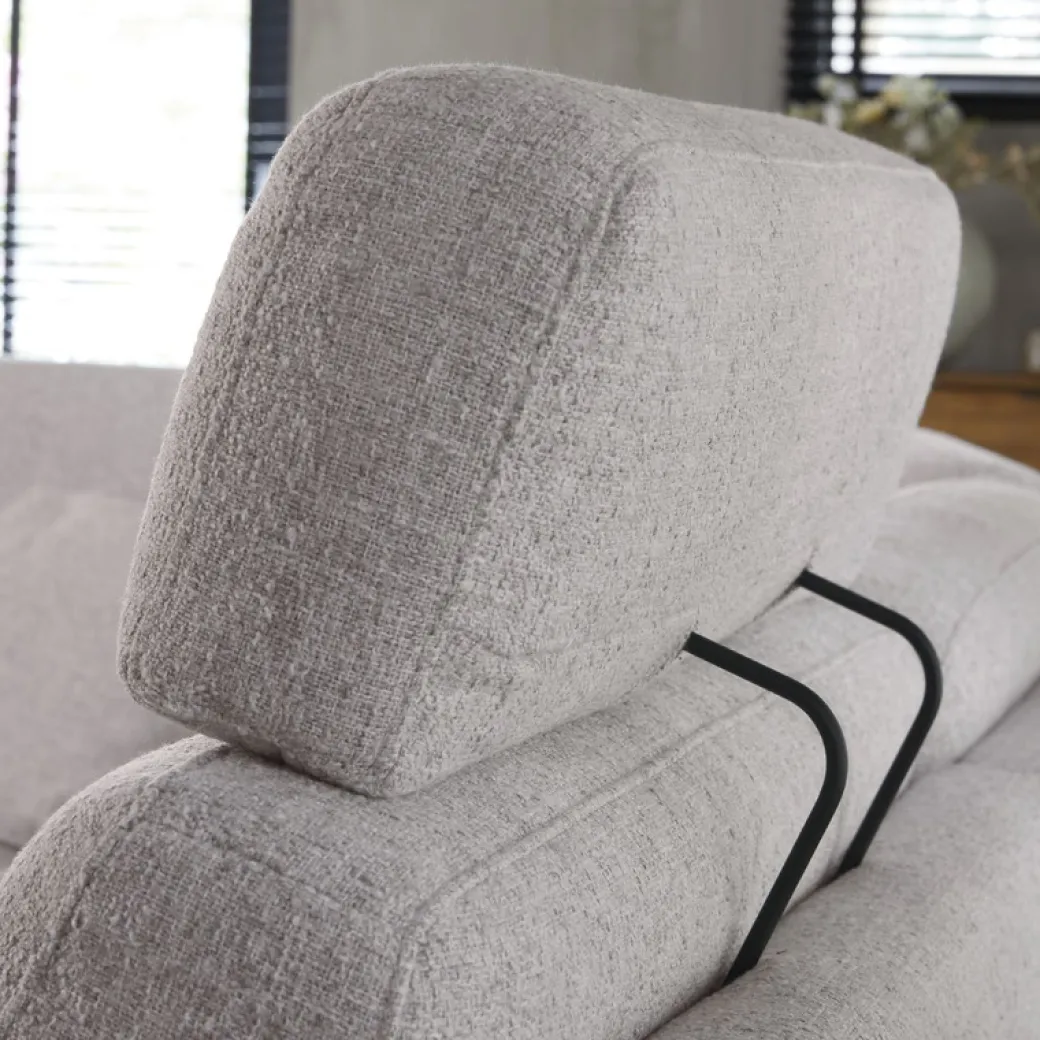 Online Pronto Wonen Hoekbank Moscato bonell HR-schuim zitting lichtgrijs