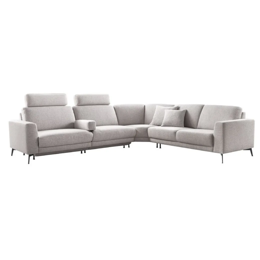 Online Pronto Wonen Hoekbank Moscato bonell HR-schuim zitting lichtgrijs