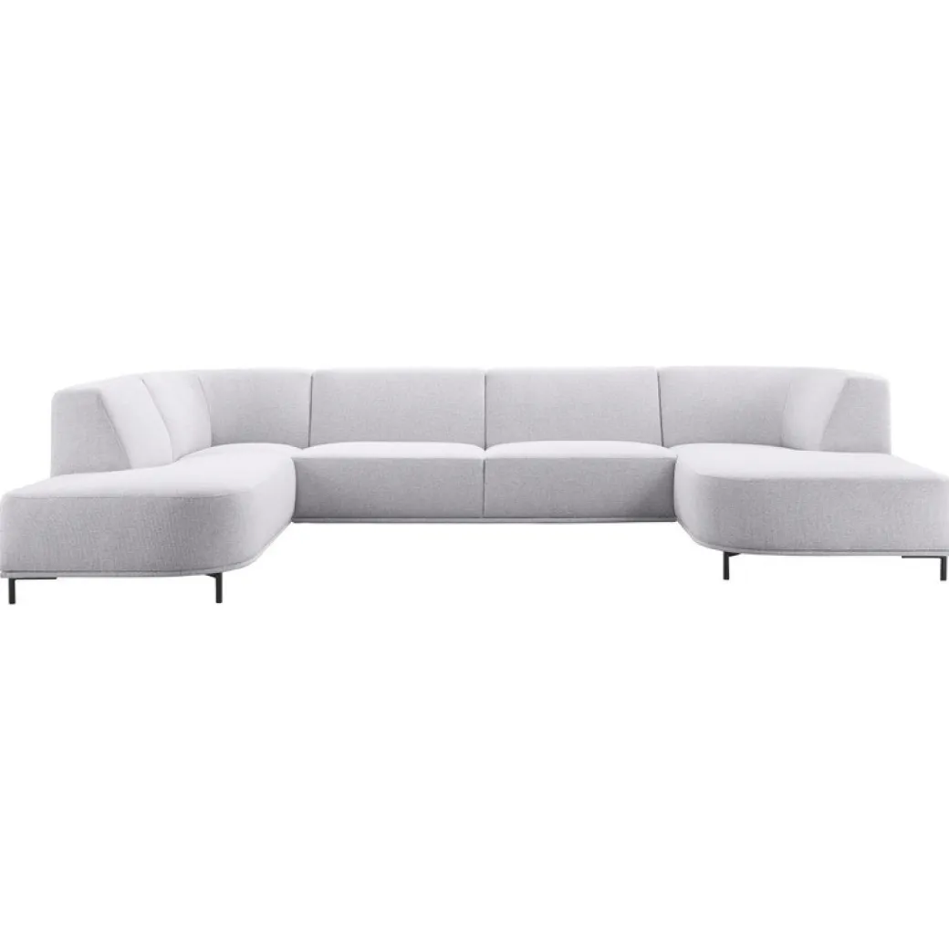 New Pronto Wonen Hoekbank Pantini HR-schuim zitting lichtgrijs