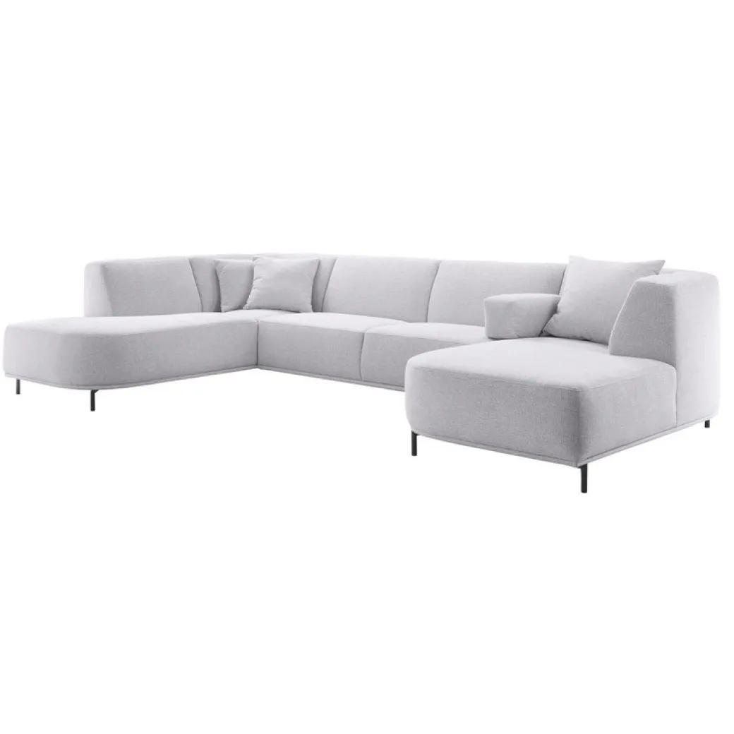 New Pronto Wonen Hoekbank Pantini HR-schuim zitting lichtgrijs
