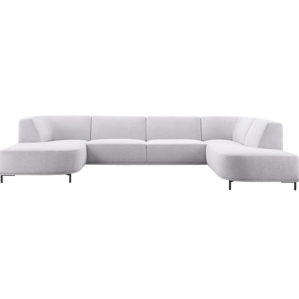 Clearance Pronto Wonen Hoekbank Pantini HR-schuim zitting lichtgrijs