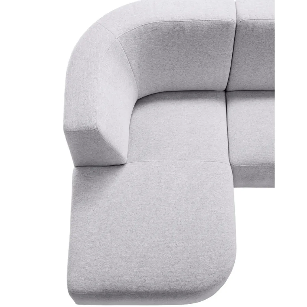 Clearance Pronto Wonen Hoekbank Pantini HR-schuim zitting lichtgrijs