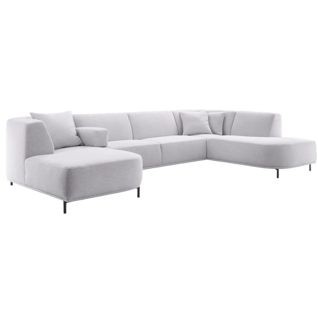 Clearance Pronto Wonen Hoekbank Pantini HR-schuim zitting lichtgrijs