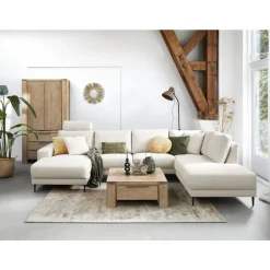 Best Pronto Wonen Hoekbank Portona HR-schuim zitting ecru