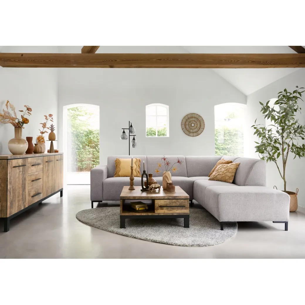 Online Pronto Wonen Hoekbank rechts Alpa grijs