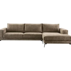 Online Pronto Wonen Hoekbank rechts Andelo bruin premium comfort