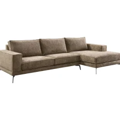 Online Pronto Wonen Hoekbank rechts Andelo bruin premium comfort