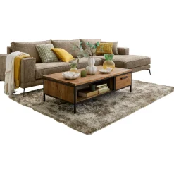 Online Pronto Wonen Hoekbank rechts Andelo bruin premium comfort
