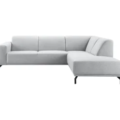 Pronto Wonen Hoekbank rechts Bellanti lichtgrijs premium comfort