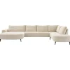 Best Pronto Wonen Hoekbank rechts Davanti HR-zitting beige
