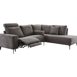 Discount Pronto Wonen Hoekbank rechts Davanti pocket HR koudschuim donkergrijs
