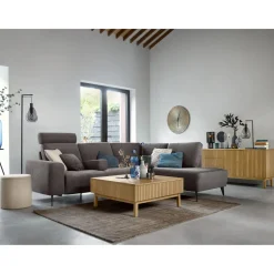 Discount Pronto Wonen Hoekbank rechts Davanti pocket HR koudschuim donkergrijs