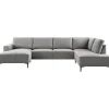 Hot Pronto Wonen Hoekbank rechts Fabria donkergrijs basic comfort