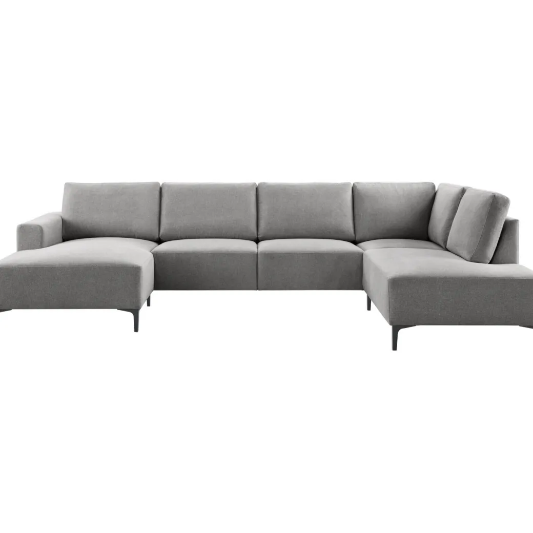Hot Pronto Wonen Hoekbank rechts Fabria donkergrijs basic comfort