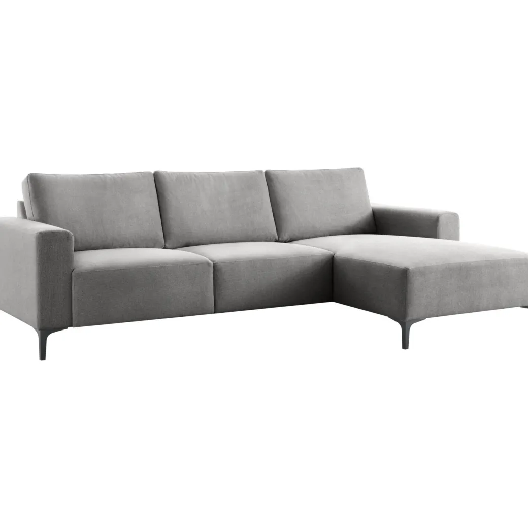 Online Pronto Wonen Hoekbank rechts Fabria grijs basic comfort