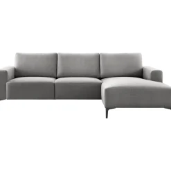 Online Pronto Wonen Hoekbank rechts Fabria grijs basic comfort