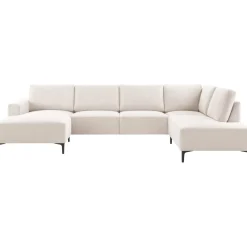 Clearance Pronto Wonen Hoekbank rechts Fabria groot beige basic comfort