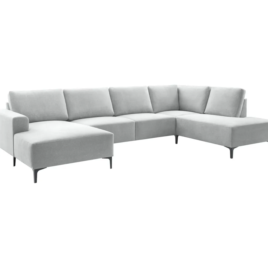 Hot Pronto Wonen Hoekbank rechts Fabria lichtgrijs groot basic comfort