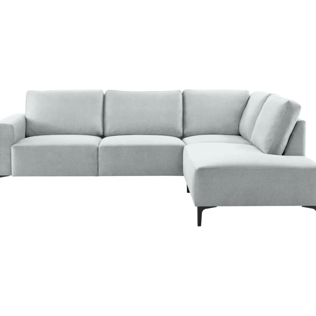Outlet Pronto Wonen Hoekbank rechts Fabria lichtgrijs basic comfort