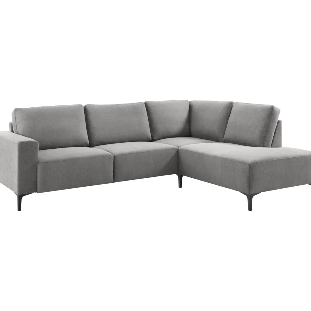 Discount Pronto Wonen Hoekbank rechts Fabria polyetherschuim grijs