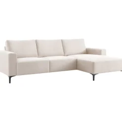 Pronto Wonen Hoekbank rechts Fabria polyetherschuim beige