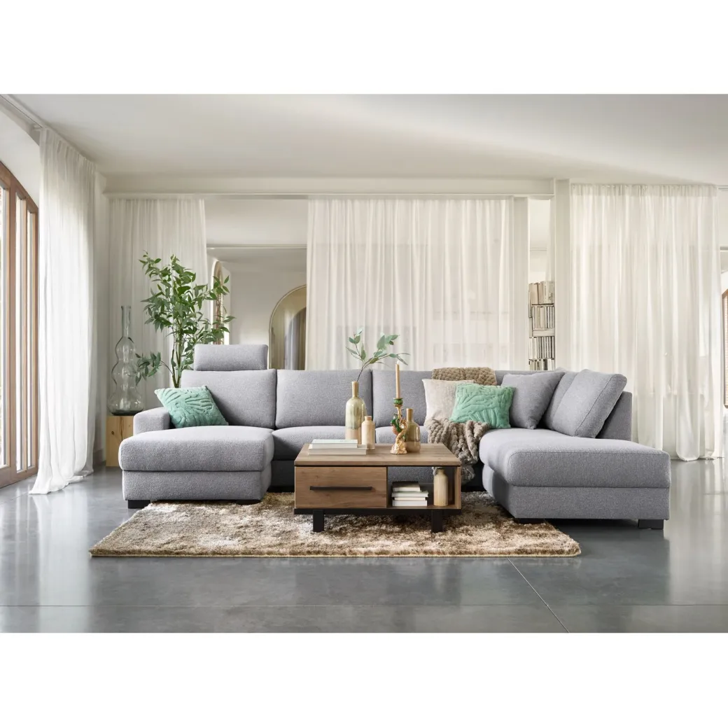 Sale Pronto Wonen Hoekbank rechts Florance polyether grijs