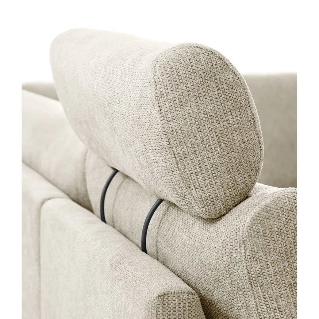 Pronto Wonen Hoekbank rechts Florance HR koudschuim zandbeige relaxfunctie