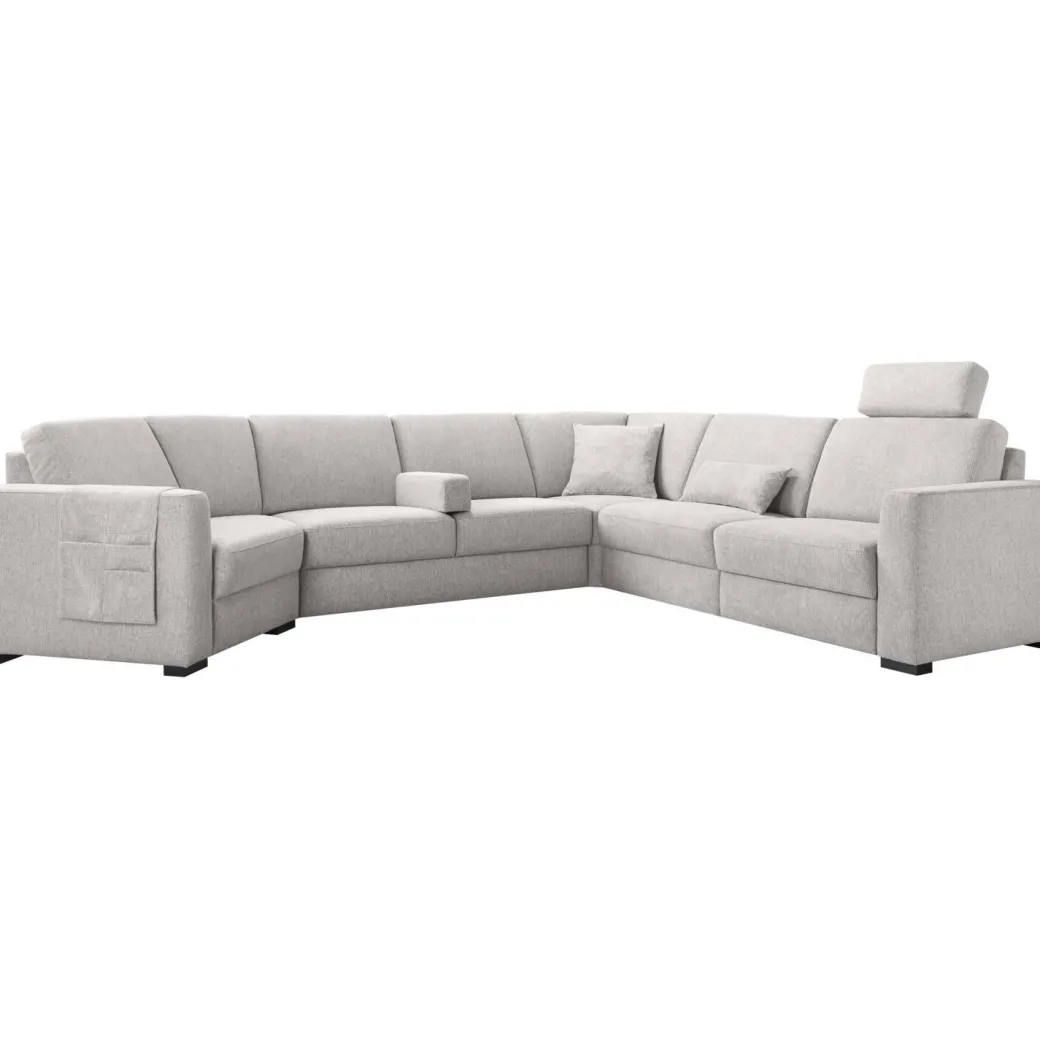 New Pronto Wonen Hoekbank rechts Muscolo grijs relaxfunctie premium comfort