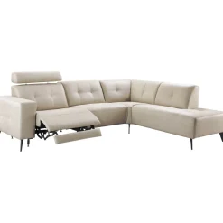 Outlet Pronto Wonen Hoekbank rechts Piorino pocketvering lichtgrijs relaxfunctie