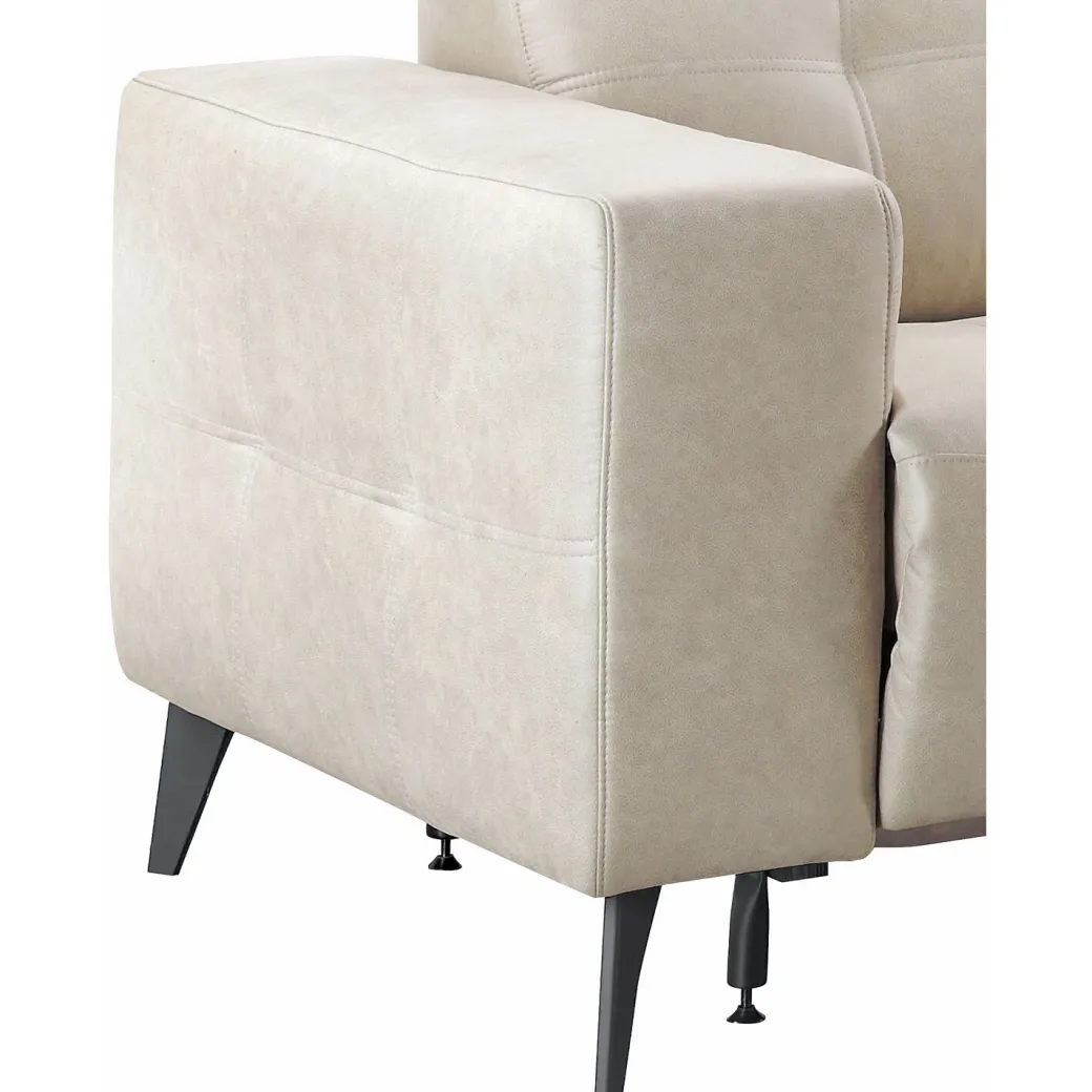 Outlet Pronto Wonen Hoekbank rechts Piorino pocketvering lichtgrijs relaxfunctie