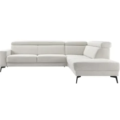 Discount Pronto Wonen Hoekbank Tusari HR-schuim zitting beige verstelbare zitdiepte