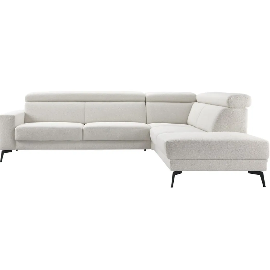 Discount Pronto Wonen Hoekbank Tusari HR-schuim zitting beige verstelbare zitdiepte