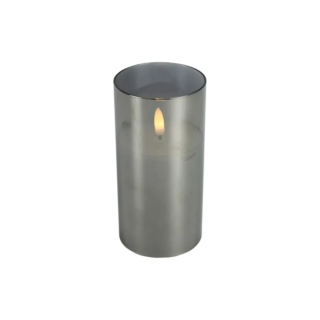 Best Pronto Wonen Kaars Caposele Led large grijs glas rond