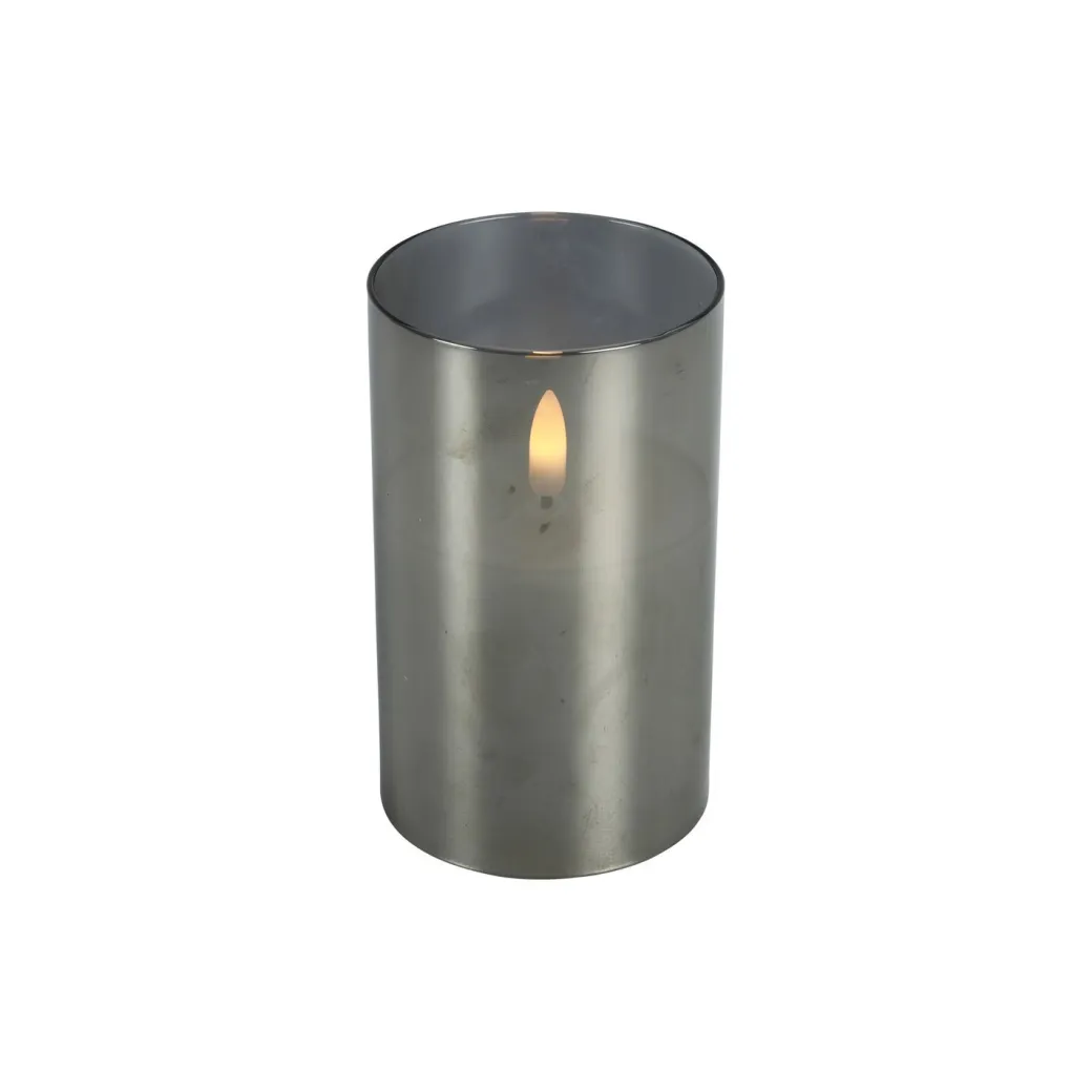 Best Pronto Wonen Kaars Caposele Led medium grijs glas rond