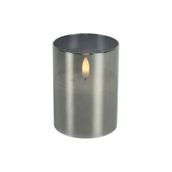 Best Pronto Wonen Kaars Caposele Led small grijs glas rond