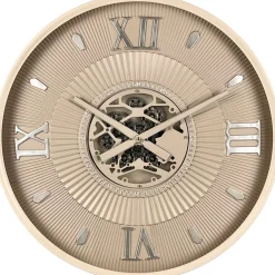 Pronto Wonen Klok Nimar metaal rond 60cm taupe dessin 54
